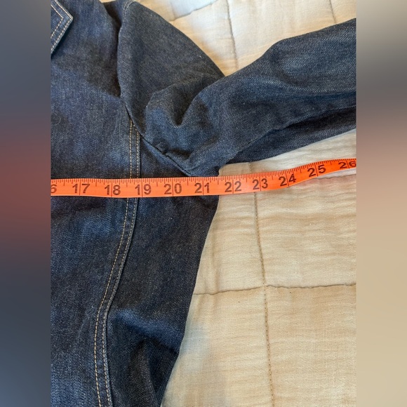 Land’s End Double Breasted fitted denim blazer jacket new without tags size 14 - Picture 12 of 15